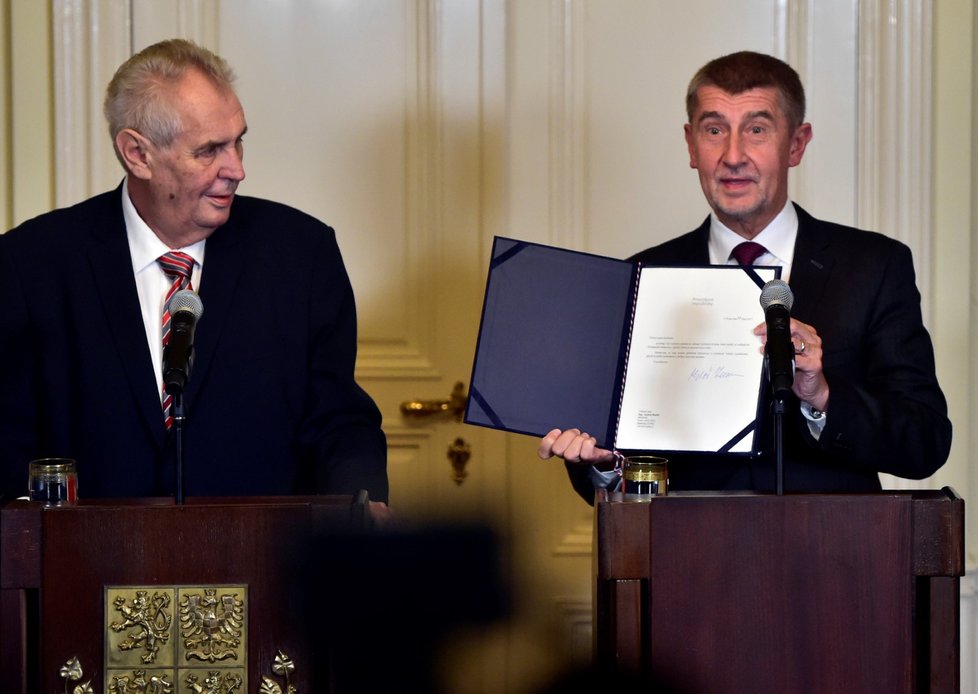 Prezident Miloš Zeman a šéf ANO Andrej Babiš v Lánech