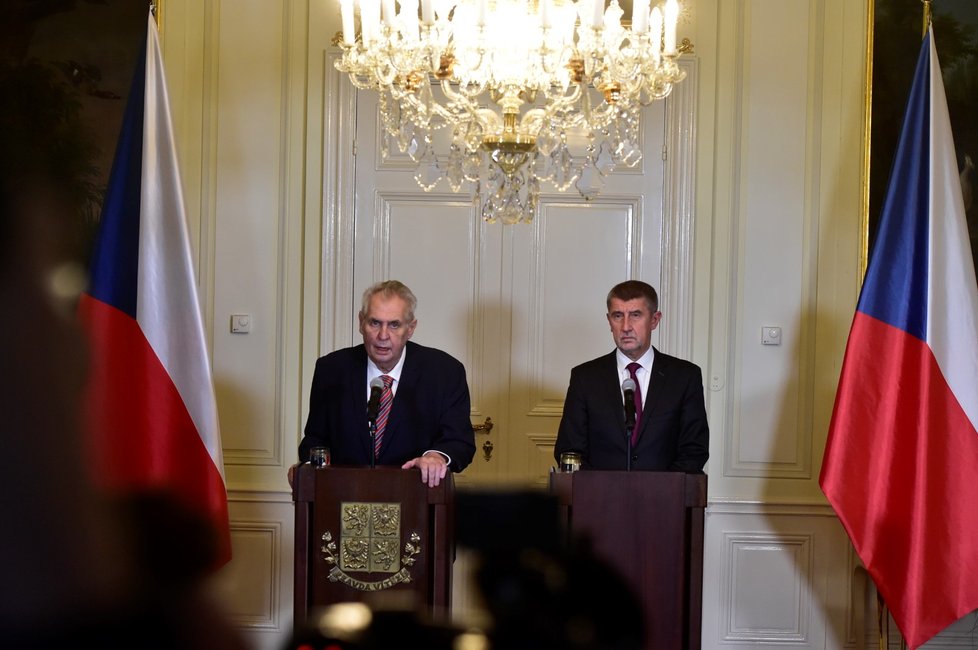 Prezident Miloš Zeman a šéf ANO Andrej Babiš v Lánech