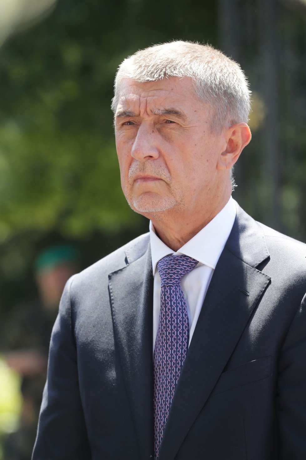 Premiér Andrej Babiš (ANO) po jednání s prezidentem Milošem Zemanem (4.7.2019)