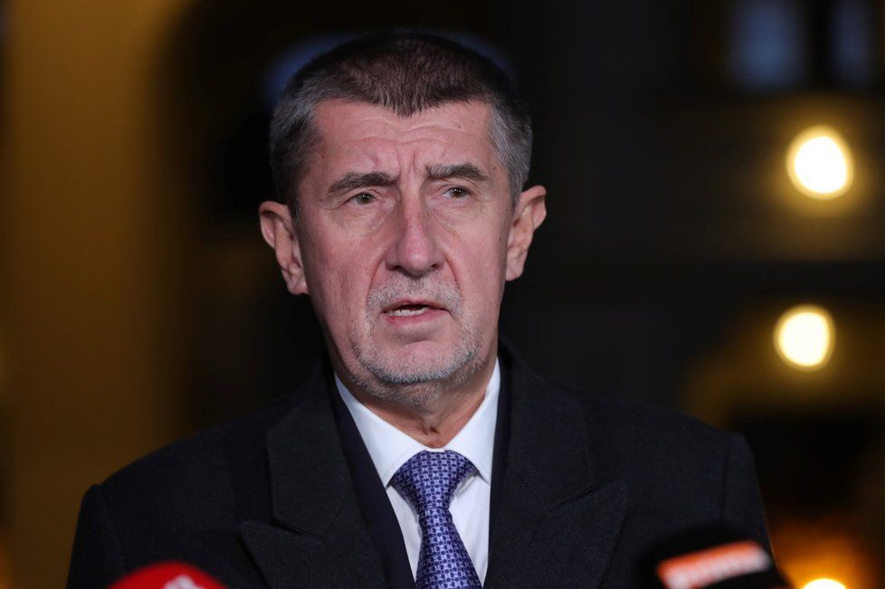 Šéf ANO Andrej Babiš po jednání s prezidentem Milošem Zemanem na Hradě