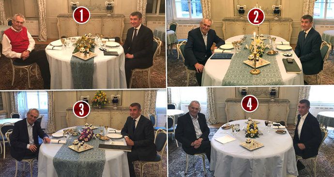 Tři večeře a jedna svačina v Lánech: Prezident Miloš Zeman a premiér v demisi Andrej Babiš v Lánech