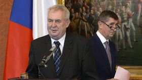 Prezident Zeman a ministr financí Babiš