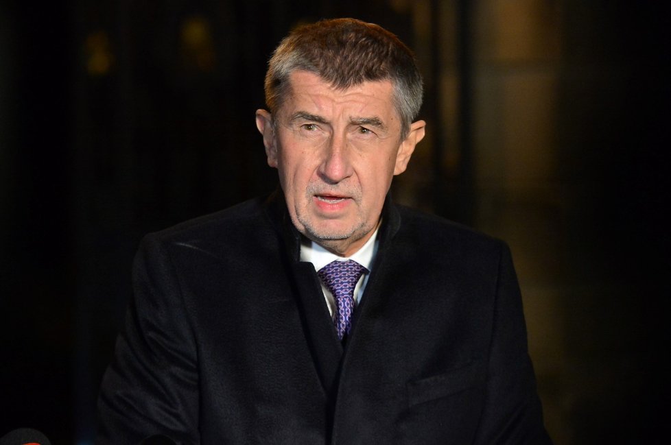 Premiér Andrej Babiš (ANO) po setkání s prezidentem Milošem Zemanem (19. 11. 2018)