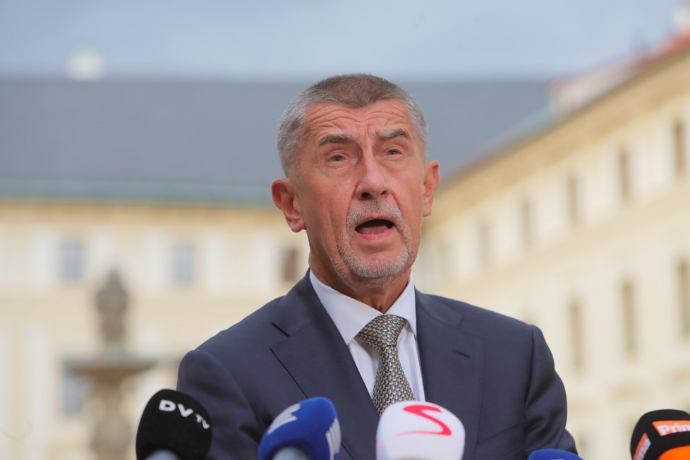 Premiér Andrej Babiš (ANO) po schůzce na Hradě (11. 7. 2019)