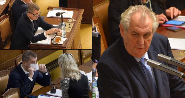 Babiš nasadil roušku, pil čaj a protlačil rozpočet. Zeman pro něj chce Nobelovku