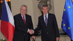 Prezident Miloš Zeman a premiér Andrej Babiš