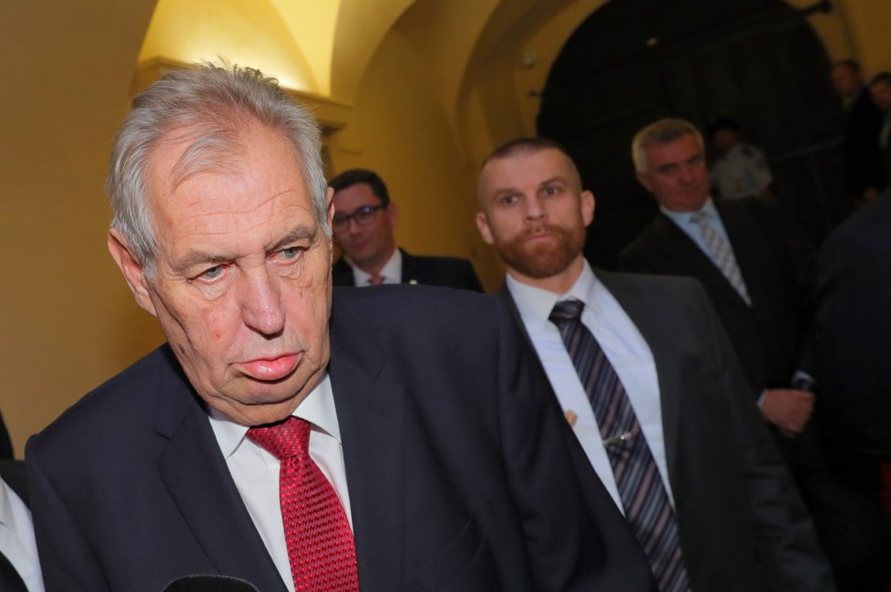 Prezident Miloš Zeman dorazil za premiérem Andrejem Babišem (ANO) kvůli státnímu rozpočtu (19. 9. 2018)