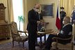 Prezident Miloš Zeman jmenoval Jana Blatného (za ANO) za přítomnosti premiéra Andreje Babiše (ANO) novým ministrem zdravotnictví (29. 10. 2020)