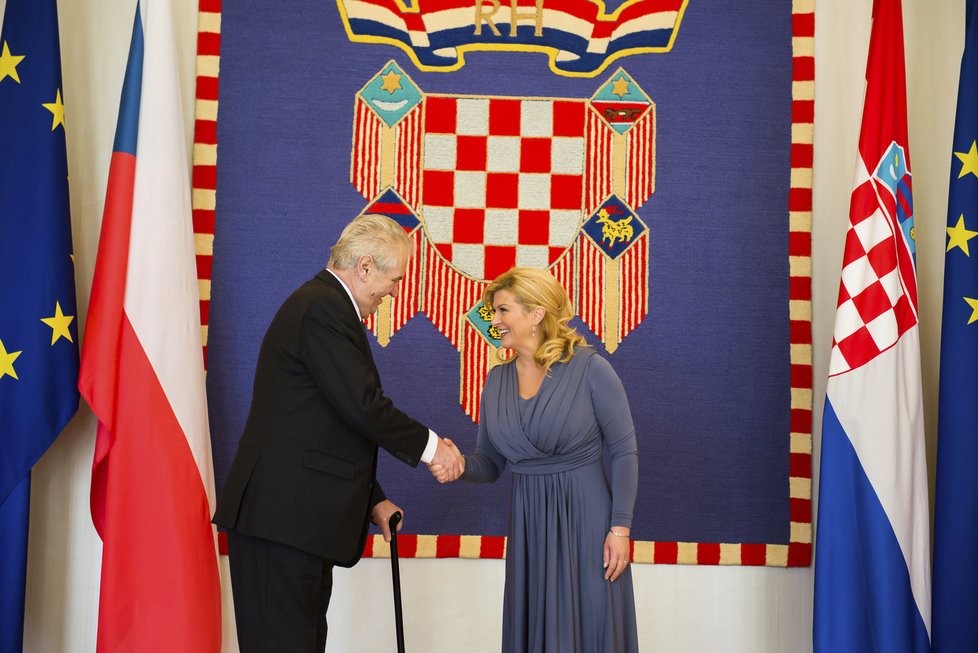 Prezident Miloš Zeman s prezidentkou Kolindou Grabar-Kitarović