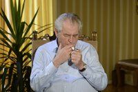 Zeman chválí žalobce, který chce zastavit Babišovo stíhání v kauze „Čapák“. A omezil kouření