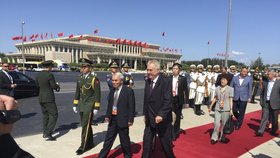 Přílet prezidenta Miloše Zemana do Číny