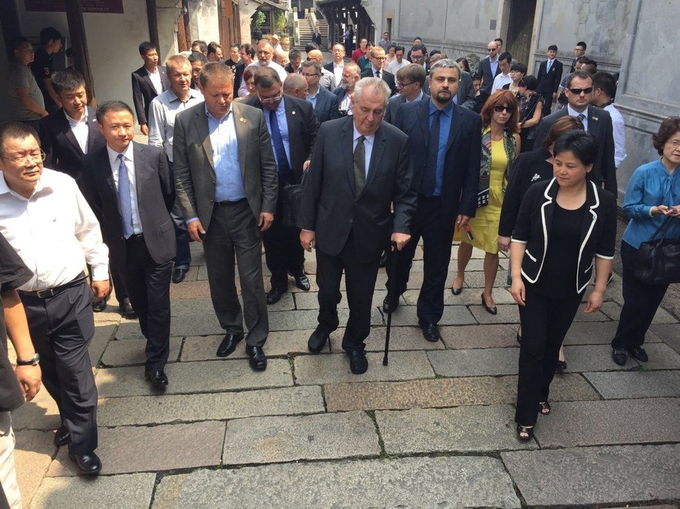 Prezident Miloš Zeman na návštěvě města Wuzhen
