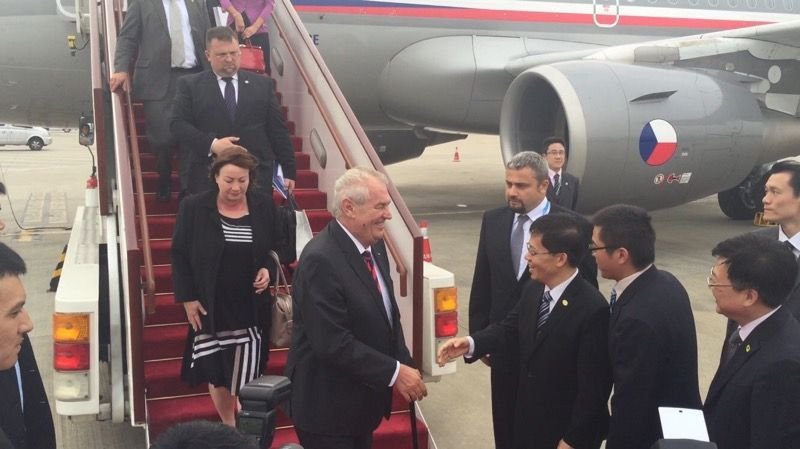 Prezident Zeman na návštěvě Číny.
