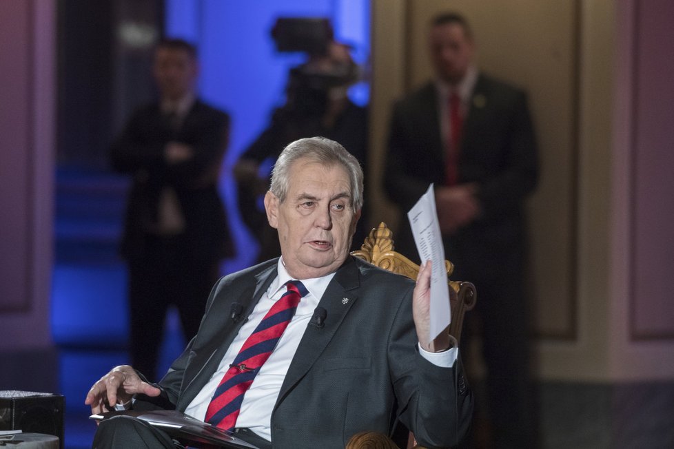 Miloš Zeman v prezidentské debatě na ČT