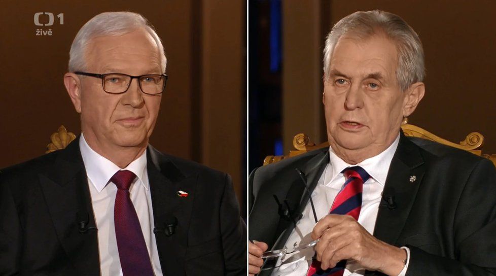 Miloš Zeman a Jiří Drahoš v deulu na ČT