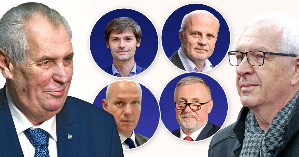Odhad přelivu hlasů od čtyř neúspěšných kandidátů na prezidenta k finalistům Miloši Zemanovi a Jiřímu Drahošovi