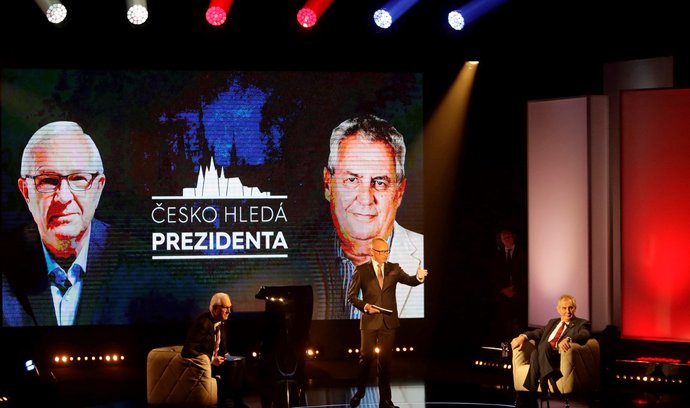 Kandidáti na prezidenta Zeman a Drahoš v televizní debatě