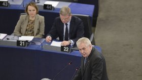 Zeman si vzal v Evropském parlamentu na paškál bruselskou architekturu.