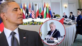 Schůzky Obamy s evropskými státníky se zúčastnil i Miloš Zeman.