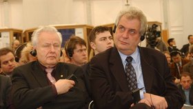 Miloš Zeman a Miroslav Grégr. Dva přátelé jejichž hospodářskou politiku chce Pecina následovat