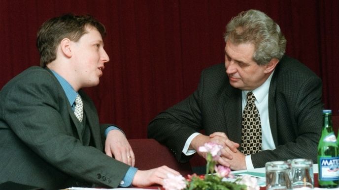 Stanislav Gross a Miloš Zeman v roce 1999.