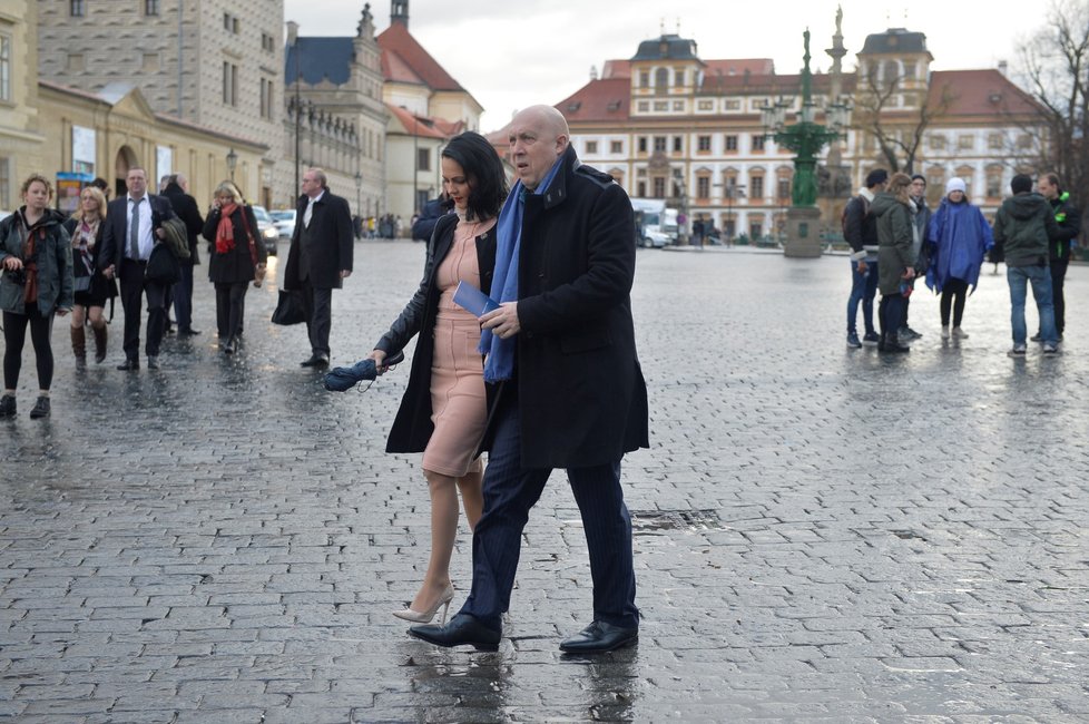 Prezident Miloš Zeman na Pražském hradě oslavil se svými podporovateli šest let ve funkci (10.3.2019)