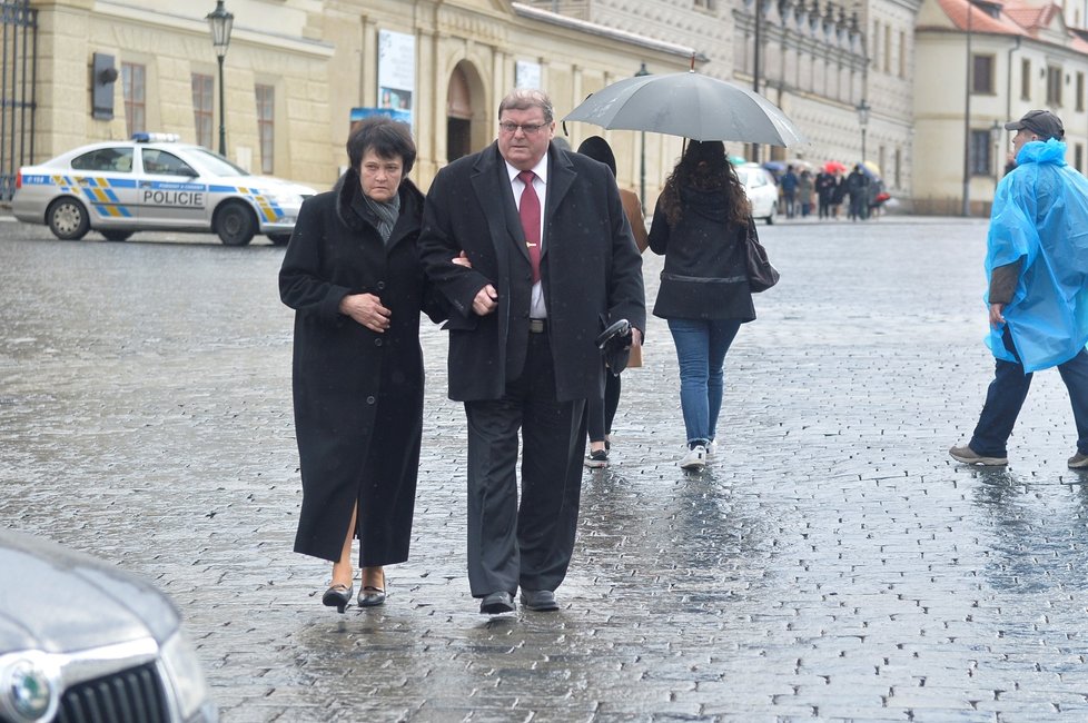 Prezident Miloš Zeman na Pražském hradě oslavil se svými podporovateli šest let ve funkci (10.3.2019)