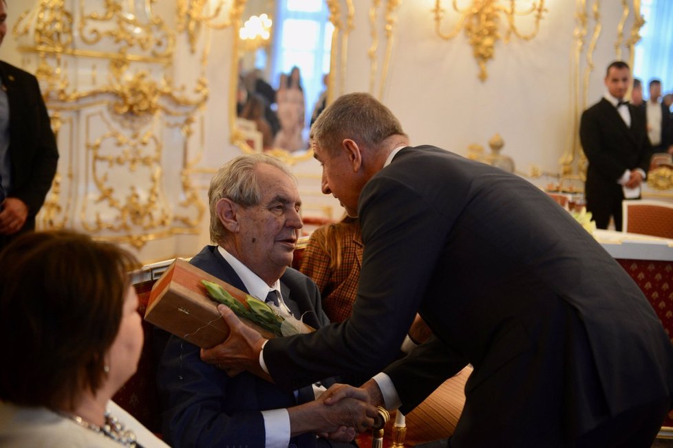 Oslava 75. narozenin Miloše Zemana: Gratulace Andreje Babiše (ANO)