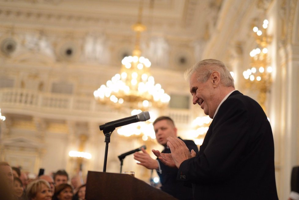 Prezident Miloš Zeman na hradním galavečeru