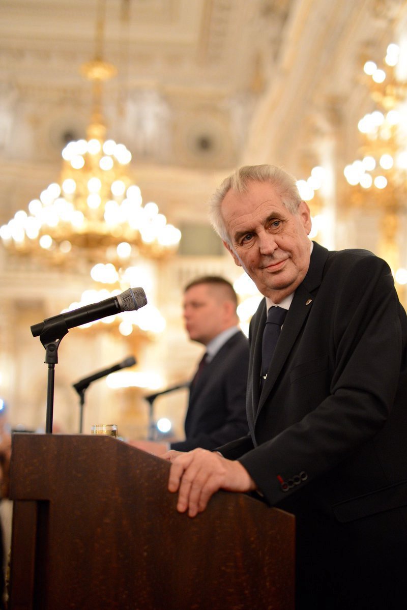 Prezident Miloš Zeman na hradním galavečeru