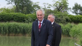 Miloš Zeman svolal mimořádný brífink, aby spálil červené trenky, které v roce 2015 skupina Ztohoven vyvěsila v roce 2015 nad Pražským hradem místo prezidentské standarty.