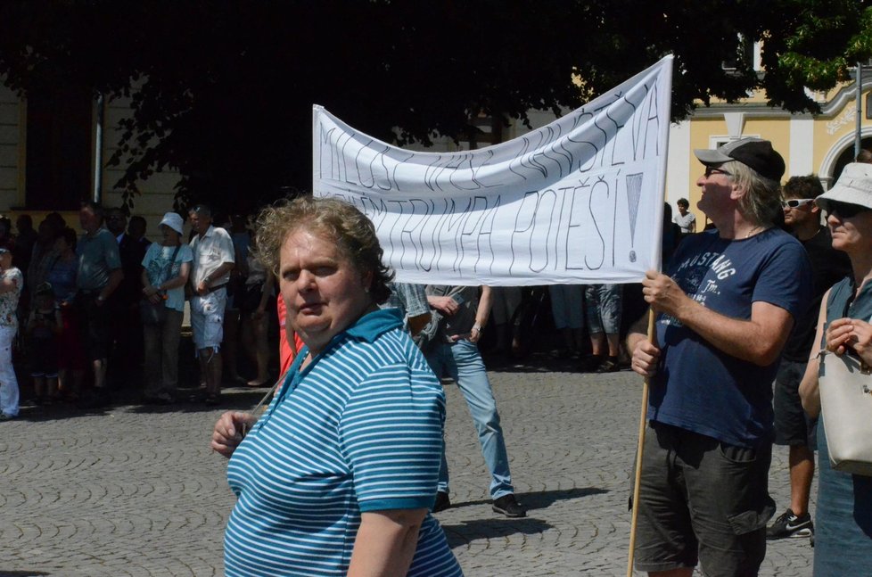 Do Humpolce dorazili i Zemanovi odpůrci.