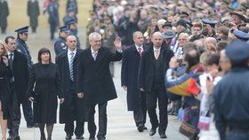 Miloš Zeman při inauguraci na Pražském hradě.