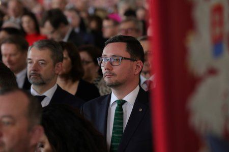 Prezidentův mluvčí Jiří Ovčáček na inauguraci prezidenta Miloše Zemana (8. 3. 2018)