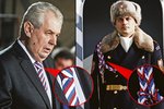 Miloš Zeman přišel na inauguraci s kravatou v barvách ruské trikolory