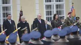 Miloš Zeman při své inauguraci v roce 2013