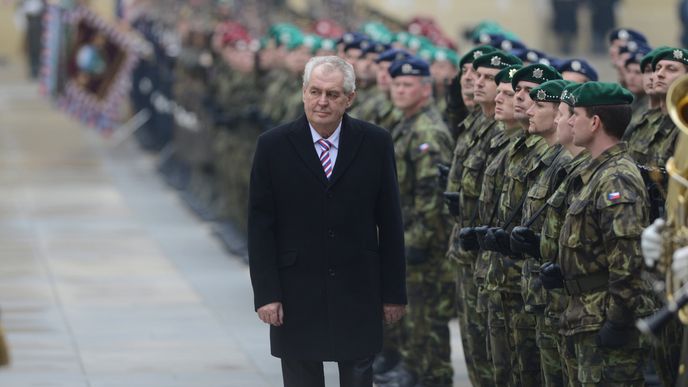 Miloš Zeman při své inauguraci v roce 2013