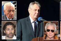 Saudek, Boček, Jágr i Zíma: Zeman předal metál 42 osobnostem