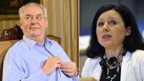 Vládl by Zeman s prsy a vagínou lépe? Jourová: Prezidentka by Česko neštěpila.