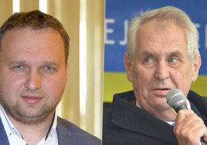 Prezident Miloš Zeman a ministr zemědělství Marian Jurečka (KDU-ČSL)