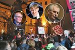 Miroslav Kalousek, Marek Najbrt, Miloš Zeman a demonstrace na podporu ČT