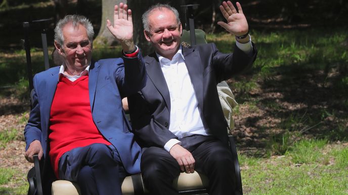 Prezident Miloš Zeman a jeho slovenský protějšek Andrej Kiska