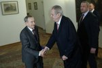 Miloš Zeman a Jiří Kubera na Pražském hradě