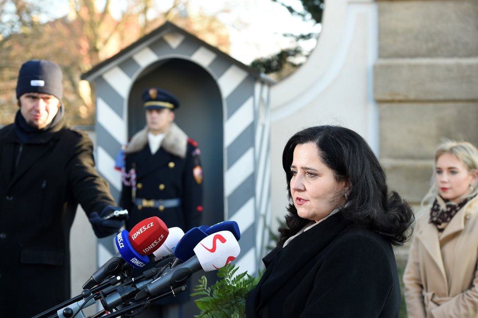 Prezident Miloš Zeman přijal na Hradě kandidátku na ministryni Jaroslavu Němcovou