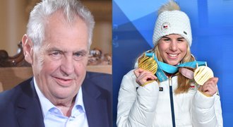 Zlatá Ledecká a Zeman: Komentátorům nadával, Ester dostane medaili!