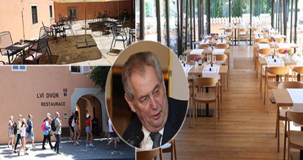 Luxusní restaurace za 10 tisíc měsíčně: Hrad ji pronajal lidem, u kterých slavil Zeman