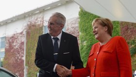 Návštěva prezidenta Miloše Zemana v Německu vyvrcholila setkáním s kancléřkou Angelou Merkelovou.