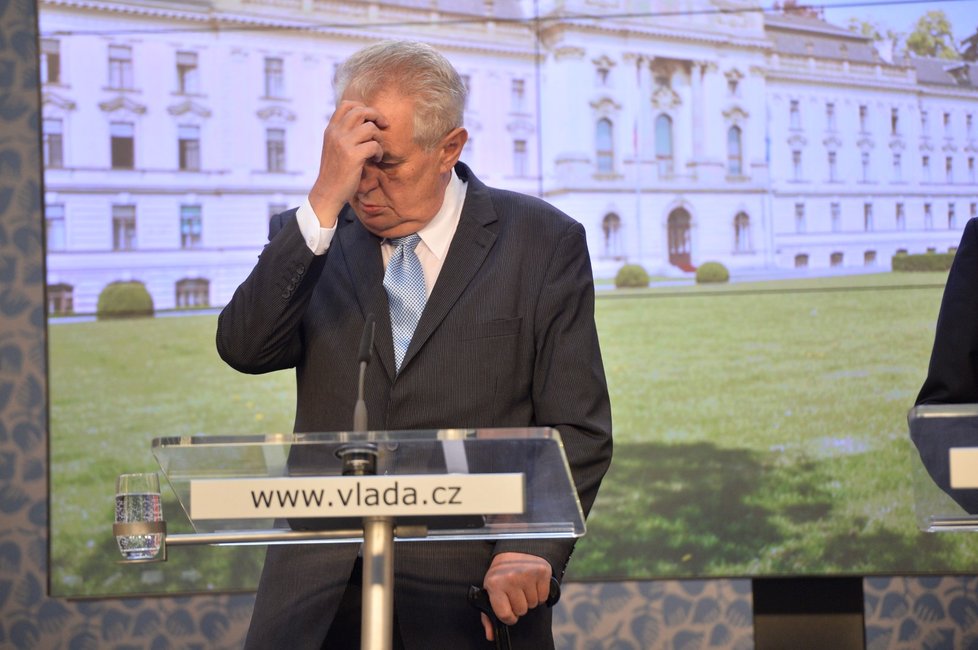 Prezident Miloš Zeman na Úřadu vlády