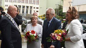 Miloš Zeman na návštěvě v Ústí nad Labem