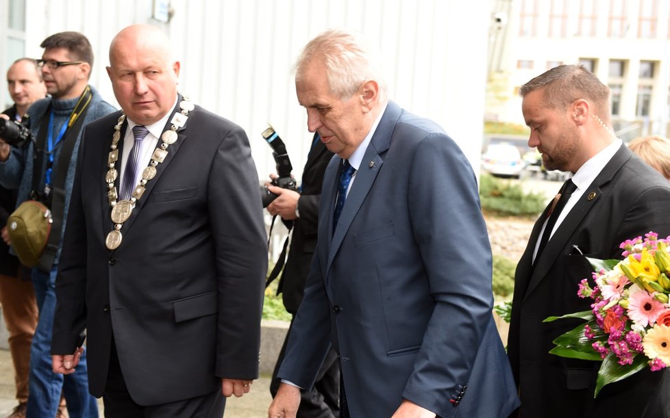 Miloš Zeman na návštěvě v Ústí nad Labem